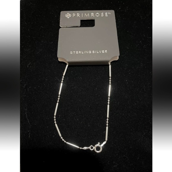 Italian Sterling Silver Bracelet 925 Italy  8” Ball Link Chain - Picture 1 of 3